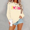 thumbnail image 2 of Valentines Day Sweatshirts for Women 2026 Funny Love Heart Graphic Crewneck Pullover Cute Holiday Long Sleeve Tops Light Yellow S, 2 of 6