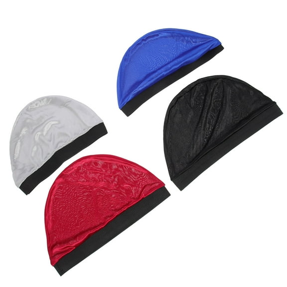 DRAFIDEEP 4Pcs Assorted Color Disposable Hair Cap for Night Use Protect Hair