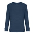 thumbnail image 4 of FAIWAD Womens Spring Tunics Tops Long Sleeve Round Neck Loose Casual Pullover Tops Basic Solid Color Tops, 4 of 6