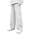 thumbnail image 2 of Bixock Sweatpants for Boys High Waist Straight Leg with Side Pockets Kids Solid Color Loose Casual Joggers Comfortable Workout Activewear Boys Clothings Size 9-10Years, 2 of 6