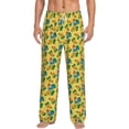 thumbnail image 2 of Lsque Roosters And Sunflowers Print Men's Pajama Pants, Lounge Pant - Comfortable Home Wear,Elastic Waistband, Stylish Design-Medium, 2 of 9