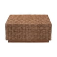 thumbnail image 2 of Pemberly Row Natural Seagrass and Acacia Wood Square Coffee Table, 2 of 9