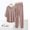 Khaki, variant on Womens Soft 2-Piece Loungewear Set - V-Neck 3/4 Sleeve Top & Jogger Pants, Modal Cotton Polyester, Black, M-XXL for Home Lounging & Sleepwear,Size M