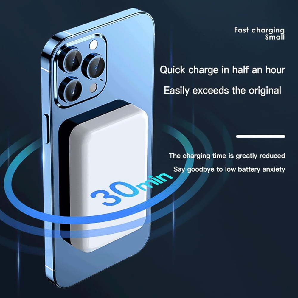 5000mAh Magnetic Wireless Power Bank,Portable 15W Fast Charging Battery Pack Charger Compatible with iPhone 14/13/12 Series