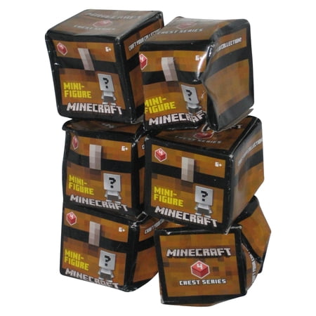 Minecraft Chest Series 4 Red Mini-Figure Blind Mystery Box Lot - (6 ...