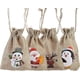 thumbnail image 2 of 12 Christmas Jute Burlap Gift Bags Pouches with Drawstring Small Candy Bags for Xmas Favors, 2 of 5