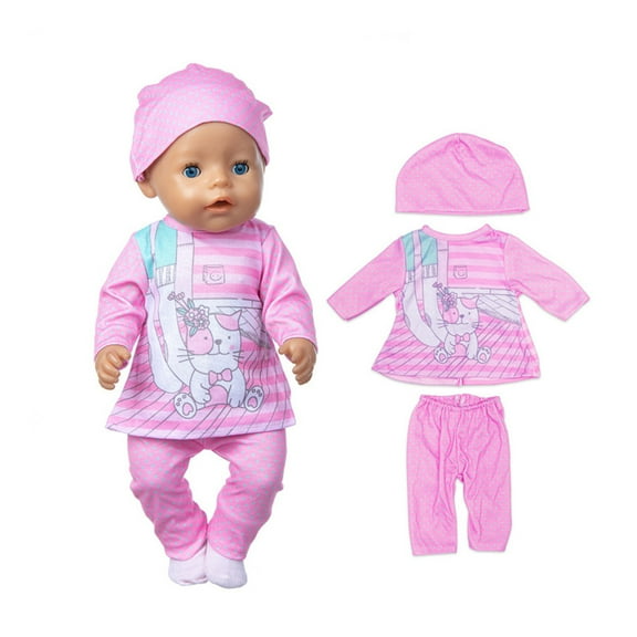 Reborn doll Christmas Gifts Animals Cartoons Short Sleeve Pajamas for 18 Inch Dolls 43CM Doll Clothes