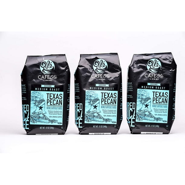 HEB Cafe Ole Ground Coffee 12oz Bag (Pack of 3) (Texas Pecan) Walmart