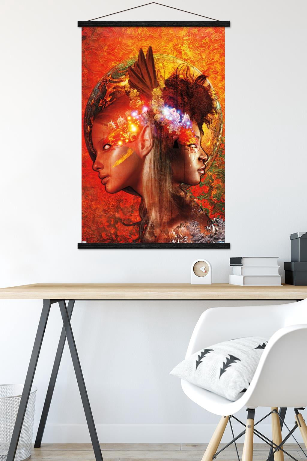 Jena DellaGrottaglia: Cosmic Zodiac - Gemini Wall Poster with Magnetic Frame, 22.375" x 34"