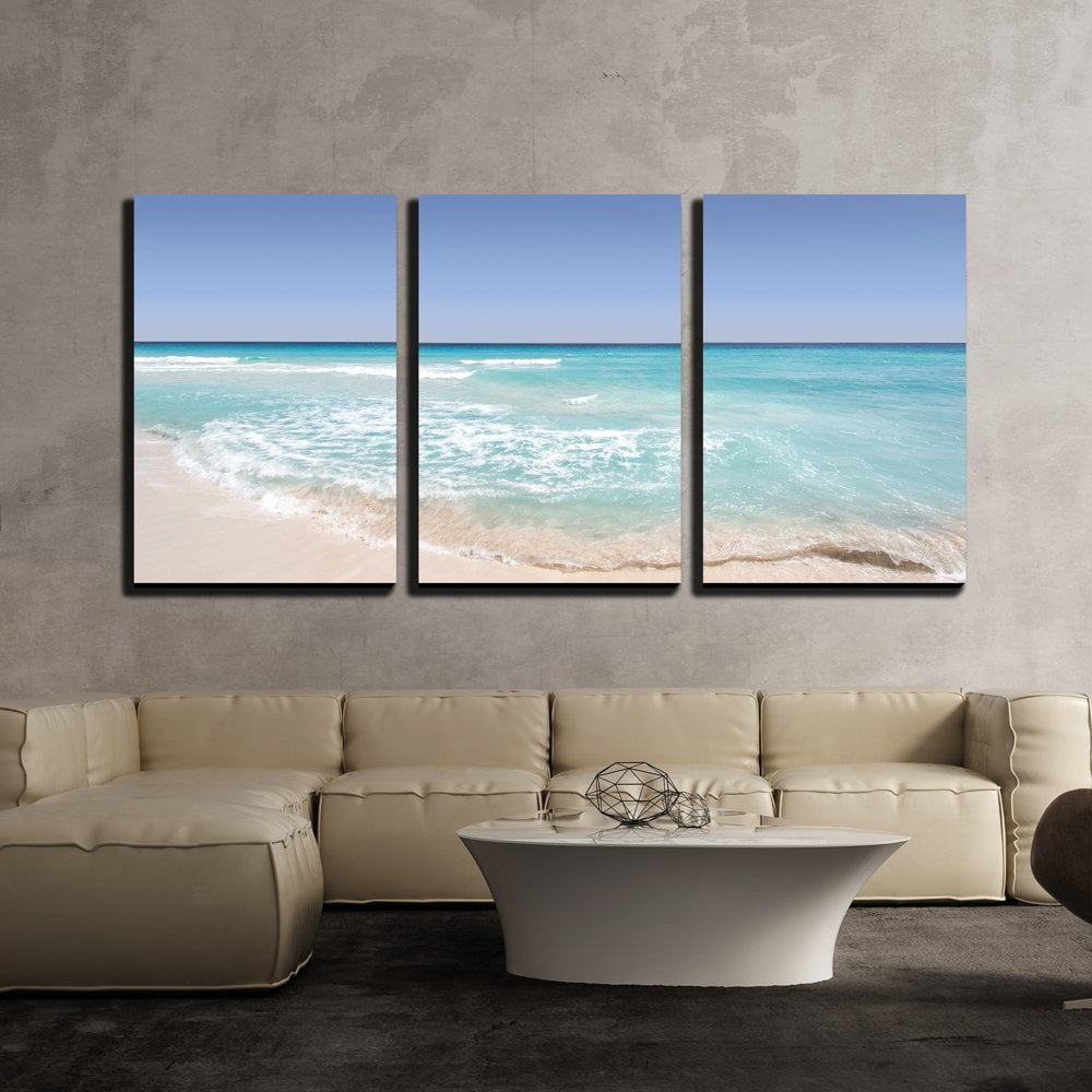 Wall26 3 Piece Canvas Wall Art Tropical Seascape of Sea Waves under