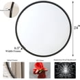 thumbnail image 4 of AUKTOPT 24'' Black Framed Bathroom Vanity Mirror, Round Wall Mounted Mirror for Over Sink, 4 of 5