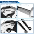 thumbnail image 4 of Palancas de freno y embrague cortas largas para Kawasaki ZZR600 05-09, palanca de freno ajustable de motocicleta, aleación de aluminio, mango tono plateado con extremo negro, 4 of 6