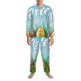 thumbnail image 3 of Kdxio Happy Easter Men’s Pajama Set Pajamas For Men 2 Piece PJ Set with Men Pajama Pants and Long Sleeve T-Shirt Lounge Set-Medium, 3 of 7