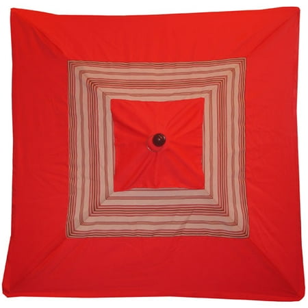 Solid Red and Yellowstone Stripe 9' Market Umbrella