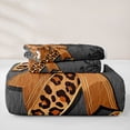 thumbnail image 5 of jejeloiu Cheetah Print Letter Z Quilt Full For Kids,Baroque Initial Print Full Bedspread Sets,3 Pieces, 5 of 7