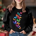 thumbnail image 1 of Vestido de verano para niña con estampado de flores de Pascua, manga corta, bolsillos con volantes y cuello redondo, top de poliéster, 1 of 5