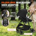thumbnail image 4 of VEVOR Cochecito de bebé estándar, cochecito infantil con moisés, respaldo ajustable de tercera marcha y asiento plegable y reversible, cochecito recién nacido de acero al carbono con cubierta para pie, 4 of 5