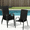 Black, variant on Arlopu Outdoor 6 Piece Dining Chairs, Patio Stackable Textilene Chai Set for Garden Backyard