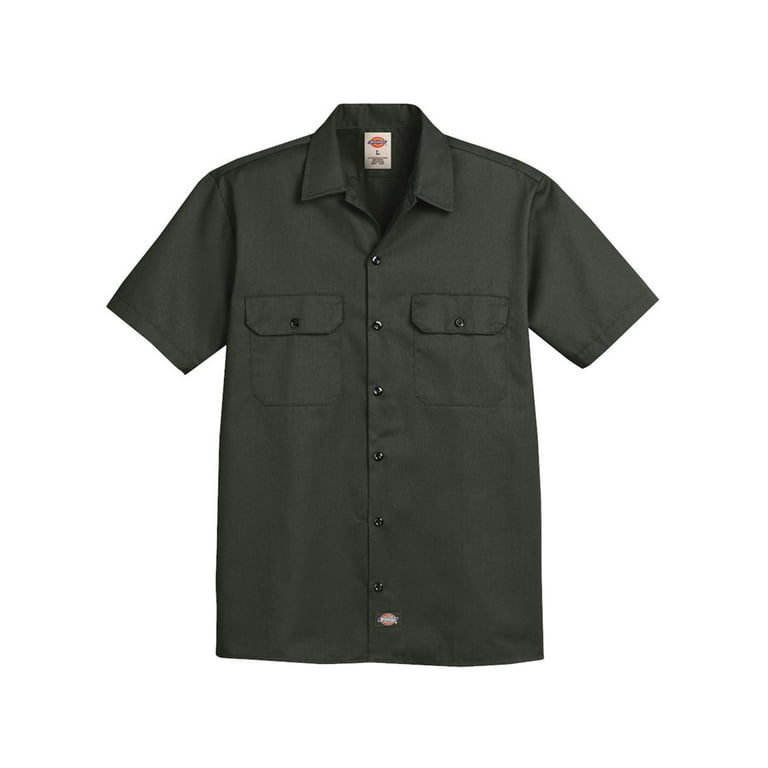 Dickies 2574 Short Sleeve Work M Shirt Green - - Olive