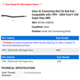 thumbnail image 2 of Inner At Connecting Rod Tie Rod End - Compatible with 1999 - 2004 Ford F-350 Super Duty 4WD 2000 2001 2002 2003, 2 of 2