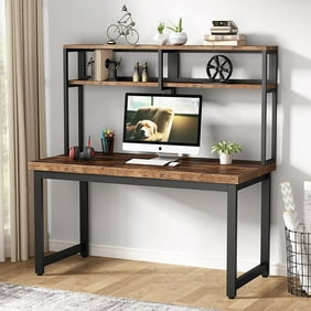 Tribesigns Computer Desk with File Drawer and Storage Shelves, 59 inch ...