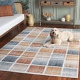 thumbnail image 3 of SAFAVIEH Scarlett Nader Geometric Area Rug, Beige/Ivory Rust, 5'3" x 7'6", 3 of 11