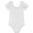 thumbnail image 3 of Runhomal Kids Girls Team Basic Classic Tank Leotard Short Sleeve Gymnastics Ballet Dance Bodysuit White 8, 3 of 6