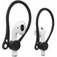 thumbnail image 1 of 2 Pairs Comfortable Earphone Ear Hooks Silicone Earbuds Covers Anti Slip Holders Compatible with AirPods for Running Jogging Cycling (Grey/Black), 1 of 5