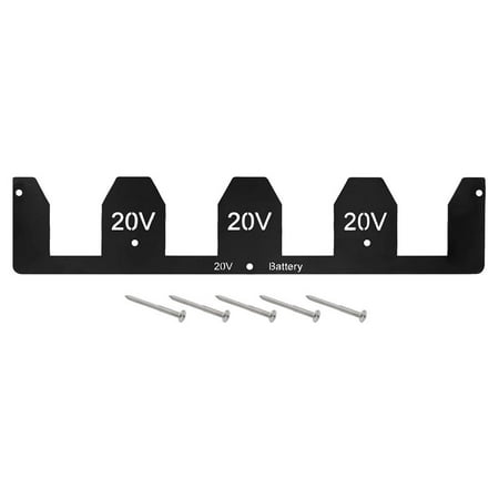 

TAONMEISU 20v Battery Holder Battery Storage Wall Mount With 4 Slot Wrought Iron Battery Storage For 20V Batteries Battery Holder Rack Heavy Duty Thickened Battery Holder Rack For 20V forceful