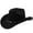 Black, variant on Western Cowboy Hat With Curved Brim For And Outdoor Adventure Travel Riding Country Style Cow Hats