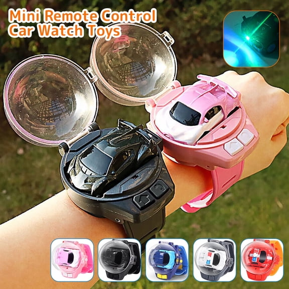 DISEN Mini Remote Control Car Watch Toys 2.4 GHz Cute Wrist Racing Car Watch,USB Charging Cartoon RC Small Car,Interactive Game Toys,Gift for Boys and Girls,Birthday