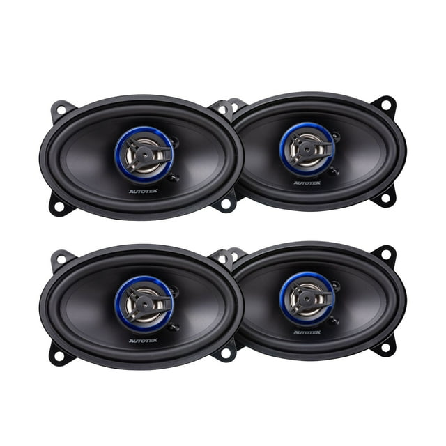 Autotek Street Machine 200W 4x6 Inch 2-Way Car Audio Coaxial Speakers, 2 Pack