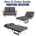 thumbnail image 2 of 5-in-1 Folding Sofa Bed - Wide Grey Convertible Sleeper, 2 of 8
