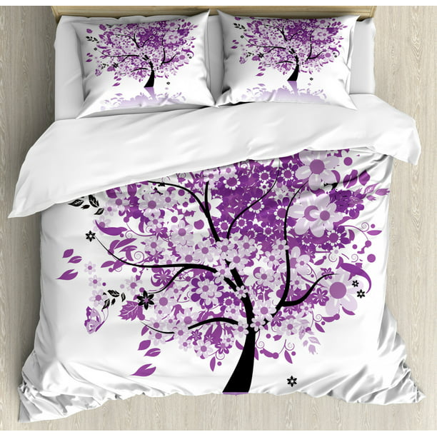 Piece Bedding Set With 2 Pillow Shams, Lilac Bedding Sets King Size