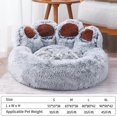 thumbnail image 2 of Plush Dog Bed Bear Paw Shape Pet Bed for Cats and Dogs Cute Soft Dog Basket, 2 of 4