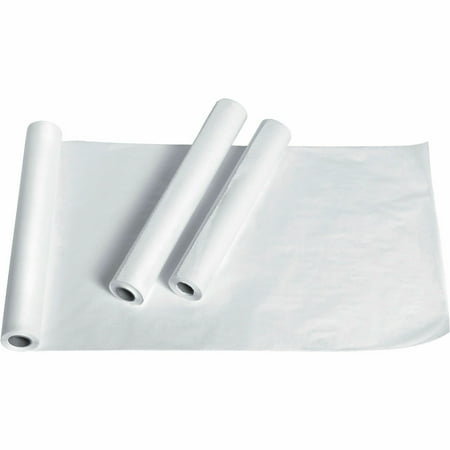 Medline Exam Table Crepe Paper 125 ft Length x 21" Width - Poly - White - 12 / Box