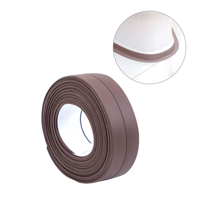 Toystoory Tira de calafateo para pared, cinta de sellado para baño, cocina, baño, borde de pared, resistente al agua, a prueba de moho, pegatina de Decoración del hogar Marrón S Toystoory HA000960-06