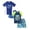 A01-Blue & Green, variant on Boys Swim Set - 2 Piece Boys Swim Trunks with Rash Guard Swimsuit Kids Bathing Suits,Green,6-7 Years