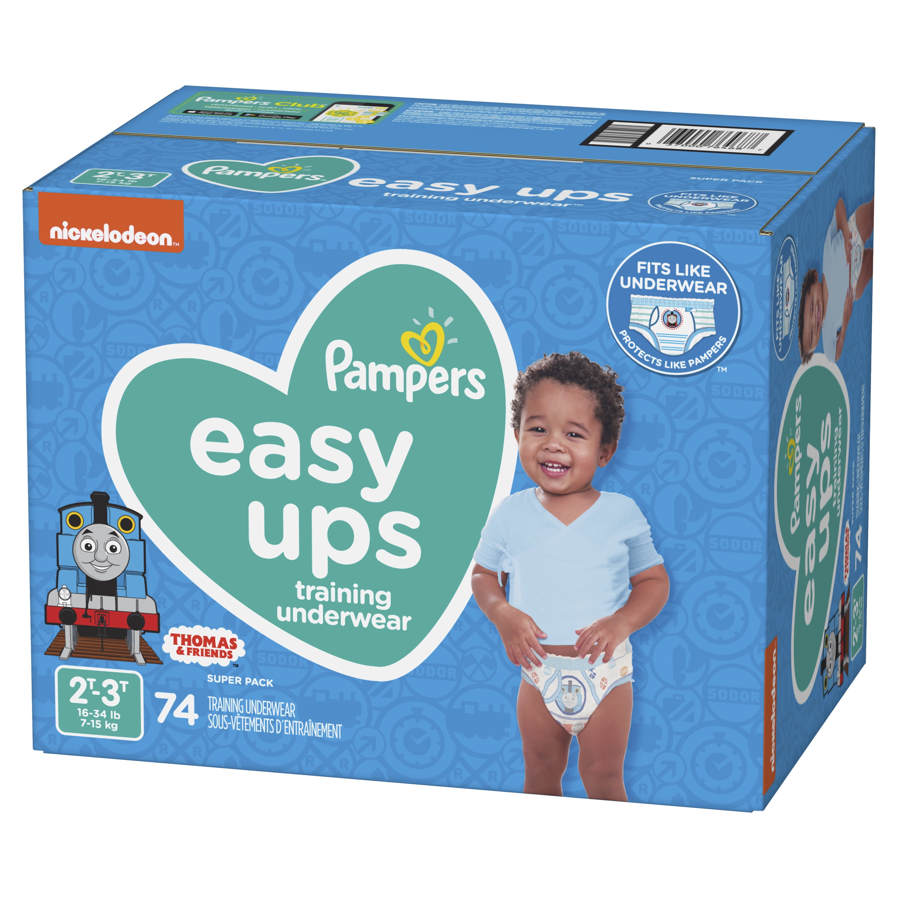 Pampers Easy Ups Training Underwear, 3T-4T (30-40 lb), Thomas & Friends,  Jumbo, Diapers & Training Pants