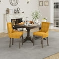 thumbnail image 3 of JESTOP Fabric Vintage Upholstered Dinging Chairs Set of 2, Farmhouse Solid Wood Kitchen Dining Room Chairs with Nailheads Legs, 3 of 8