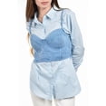 thumbnail image 4 of Camisa con top denim Roman Fashion /Juvenil, 55863 (Azul claro) azul G, 4 of 5