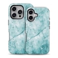 thumbnail image 2 of DesignSkinz Scratch-Resistant Hard Slim Case Compatible with iPhone 12 Pro (Compatible with MagSafe) - Cracked Turquise Marble Surface, 2 of 9