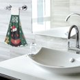 thumbnail image 5 of Yayeee Kitchen Hanging Hand Towels Set of 2 with Loop Bathroom Absorbent Tie Towel, Christmas Cat, 5 of 7