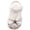 1 White, variant on Krdevn Bow Closed Toe Sandals with Pearl Button Ankle Strap, Light up Soft Flat (Baby,Toddler),9-12 Months