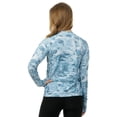 thumbnail image 2 of Aqua Design Women Long Sleeve Sun Protection Rash Guard Swim Surf Snorkel Shirt with Thumb Holes: Aqua Sky size 5XL, 2 of 2