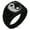 Black, variant on Stainless Steel Floral Yin Yang Chevron Pattern Biker Style Polished Ring