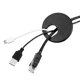 thumbnail image 3 of Paquete de 10 (diámetro del orificio de montaje de 50 mm/2 pulgadas) Cable de gestión de cables de escritorio negro, cable de gestión de cables de plástico para escritorio de computadora PC, organiza, 3 of 5