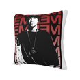 thumbnail image 2 of Funda de almohada súper suave de Eminem con cremallera para dormitorio, sofá, sillón, fundas de almohada mullidas y acogedoras para todas las estaciones, almohada cuadrada, 2 of 8