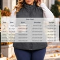 thumbnail image 3 of Cmfcve Womens Plus Size Quilted Vest Stand Collar Sleeveless Puffer Jacket Full Zip Fall Winter Casual Layering Outerwear, 3 of 7