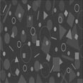 thumbnail image 1 of Ahgly Company Indoor Square Patterned Charcoal Black Area Rugs, 5' Square, 1 of 6